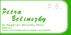 petra belinszky business card